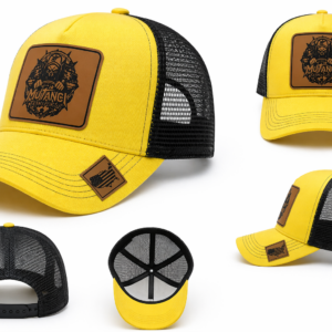 Czapka Trucker Mutanci Transportu żółto-czarna z naszywką